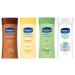 Vaseline Intensive care set - 4 x 200 ml not fatty body lotion bundle - Cocoa Radiant Essential Healing Aloe calming and Advanced Repair - heals dry skin from the world's best hand