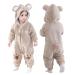 Doladola Baby Romper Animal Dalmatians Onesies Toddler's Romper Jumpsuit Newborn Baby Outfit 18-24 Months Beige Bear