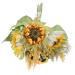 Zerodeko Flower Arrangement Supplies Vintage Small Mirror Round Decor for Home Bulldog Figurine Bridal Bouquets Small Rope Basket Round Wooden Wall Decor Boho Props Sunflower