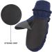 XIAOHAWANG Kids Ski Gloves - Waterproof Dino Mittens for Boys & Girls 2-8 Years - Navy Blue (2-4 Years) - Buy Online on SooperMarket.com