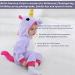 Doladola Baby Unicorn Flannel Hooded Romper | 0-3 Months Infant Outfit - Purple - Buy Online on SooperMarket.com