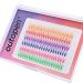 Outopen 14MM Colored Cluster Lash Extensions - 140 PCS C Curl Wispy Natural Eyelashes - DIY Reusable 7 Color Mix - Buy Online on SooperMarket.com