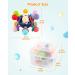 Vanmor Baby Teether Toy | Sensory Chew Teething Ball Rattle | Montessori Grasping Activity | 0-6 Months | Blue - Buy Online on SooperMarket.com