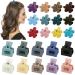 SuPoo 22pcs Mini Claw Clips Set - Flower & Square Hair Clips for Girls - Small Claw Clips for Thin & Thick Hair - Morandi Colors - Buy Online on SooperMarket.com