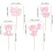 24PCS We Can Bearly Wait Cupcake Toppers Sparkling Balloon Bear Cupcake Toppers Little Bear Theme Baby Shower Decorative Supplies Gender Revealing Theme Children's Birthday Party Supplies Pink Pink3 - Buy Online on SooperMarket.com
