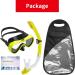 SwimStars Snorkel Set for Women and Men - Anti-Fog Comfortable Mask with Tempered Glass - Ideal for Swimming, Snorkeling, and Scuba Diving - Yellow - Buy Online on SooperMarket.com