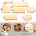 Shop Wangdu 5-Piece Hamster Accessories Set - Natural Wood Toys for Hamsters Guinea Pigs & Mice | DIY Cage Decor & Bird Seating Platform - Buy Online on SooperMarket.com