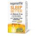 Natural Factors Regenerlife Sleep Better 60 Tri-Layer Tablets 5 mg Quick Release Melatonin 5 mg Timed Release Melatonin L-Theanine 5-HTP and Botanicals Promotes a Longer Better Quality of Sleep Non-Habit Forming