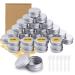 Veuwolm 30 pieces of aluminum cocks travel cream box crucible cream can empty crime with 72 round stickers empty cans with lid for lip balm cosmetics cream samples nail art (silver 15ml)