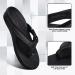 V.Step Adjustable Orthopedic Flip Flops with Arch Support | Plantar Fasciitis Sandals - Black M10/W11 - Buy Online on SooperMarket.com