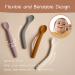 Moonkie Silicone Baby Spoons Set of 4 - Soft-Tip Spoons for Infant Feeding - Chewproof & Bendable - Ideal for Self-Feeding & Baby Led Weaning - Grey/Warm Taupe/Ether/Sage - Buy Online on SooperMarket.com