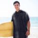 Surf Poncho Changing Towel Robe - Hooded Wetsuit Change Poncho for Adults - Water Absorbent - Oversized Black - Buy Online on SooperMarket.com