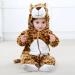 COOKY.D Baby Hooded Romper | Winter Flannel Jumpsuit Pajamas | 24-30 Months Leopard Print - Buy Online on SooperMarket.com