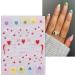 JMEOWIO 6 Sheets 3D Embossed Valentines Day Heart Nail Art Stickers Decals Self-Adhesive 5D Cute Colorful Nail Supplies Nail Art Design Decoration Accessories - Buy Online on SooperMarket.com