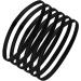 Sularpek 6 Pack Yoga Head Bands Sports Terraps Unisex Black Elastic Hair Band Sport Slide Cleed Bands Anti-slip Thin Hair band/headband for gym/football/Tennis