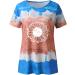 Women's T-Shirt Summer Women's Blouse Short Sleeve Floral Print T-Shirt Clothing Woman Basic Shirt Pullover Crew Neck Clothes T-Shirt Tops Casual Plain Tops Women's Blouse Blue M - Buy Online on SooperMarket.com