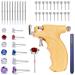 Ear Piercing Gun Kit Reusable Stainless Steel Ear Percinging Tool Set Professional Body Nose Earrings Piercing Machine With Hypoallergenic Surgical Studs Silver Sticks… Yellow