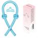 Satin Heatless Hair Curler Hair Rollers for Heatless Curls with Hair Claw Clip Soft Rubber Heatless Curling Rod Headband Heatless Curling Set for Sleep in Overnight (Blue)