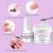 Saviland Clear 5-In-1 Builder Nail Gel Kit for Strengthening, Repair, and Extensions - Home DIY Nail Repair and Strengthening Kit - Buy Online on SooperMarket.com