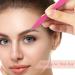 NUOMI 2 Pack Stainless Steel Eyebrow Tweezers with Slant/Pointed Tips - Pink and Black - Makeup Tools for Facial Hair Removal - Buy Online on SooperMarket.com