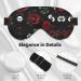SSIMOO Black White Red Roses Eye Mask | Breathable Sleep Patch for Women | Ideal for Travel & Relaxation - Buy Online on SooperMarket.com