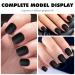 LuckForever 240pc Black Matte Square Press-On Nails | Short Fake Nails & Adhesive Tabs for Women & Girls - Stunning Acrylic Nail Tips - Buy Online on SooperMarket.com