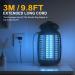 Electric Bug Zapper 4200V Waterproof Outdoor Insect Killer with Light Sensor - Dark-black - Buy Online on SooperMarket.com
