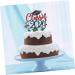 OFFSCH 5 Sets Cake Insert Top Hat Grad Party Decoration Graduation Grad Party Supplies Cupcake Decors Cake Decoration Red Paper European and American Graduation Season Red 16.00X13.00X0.10CM - Buy Online on SooperMarket.com