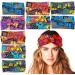 JSGHGDF Patterned Headwear Bohemia Knotted Wide Headbands Kids Adults Colorful Headpiece Fashionable and Comfortable Sweatbands Pink - Buy Online on SooperMarket.com