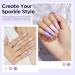 Modelones Purple Glitter Gel Nail Polish 6 Colors Shimmer Violet Mermaid Gel Polish Cat Eye Sparkle gel nail Soak Off Led Summer Nail Gel Polish for Women Girl DIY Nail Art Gift Purple Gliiter - Buy Online on SooperMarket.com