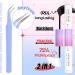 PHKERATA Individual Eyelashes DIY Extension Kit with Bond, Seal, and Tweezers | Wispy Cluster Lashes | 20D Bottom Wispy Mix Kit - Buy Online on SooperMarket.com