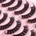 10 Pairs False Eyelashes - Russian Strip Lashes Thick DD Curl Fluffy Wispy Faux Mink Lashes Reusable Natural Soft Eye Lashes (D-001) - Buy Online on SooperMarket.com