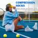 Buy Actinput Compression Stockings for Men & Women - 4 Pairs Colorful Support Socks for Sports Travel & Nursing - Blue S-M - Buy Online on SooperMarket.com