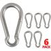 6 Pack of 2 1/4 Inches Stainless Steel Safety Spring Snap Hook Carabiner  Multi-Purpose Heavy Duty Stainless Steel Carabiner Clips for Keys Swing Set Camping Fishing Hiking Traveling - Buy Online on SooperMarket.com