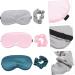 NOLITOY Travel Eye Mask & Hair Ring Kit - Silk Eyemasks Blackout Eyepatch & Hair Ties for Adults - Ultimate Comfort for Airplane & Sleep - Buy Online on SooperMarket.com