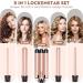 Bestope 5-in-1 Wave Iron Set - Ceramic Curling Rods with Adjustable Temperature Fast Warming Gloves & Clips - Perfect for Large Curls - Elegant Rose Gold - Buy Online on SooperMarket.com