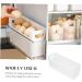 EXCEART 3pcs Small Shelf And Containers for Organizing Bin Fruit Container Size Holder Refrigerator Transparent 25.5X9.5X8.5CM - Buy Online on SooperMarket.com