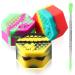 3 Pieces 26ml Hexagon Silicone Container Wax Carving Container Silicone Honeybee Container with Carving Tool for Essential Oil, Lip Balm, Spices (Assorted Color)