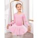 Zaclotre Girls Ballet Long Sleeve Leotard with Tutu Skirt | Ballerina Dance Dress 4-5T - Buy Online on SooperMarket.com
