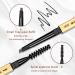 Dual-Sided Rapid Brow Eyebrow Pencil Set - Fine Tip Sweatproof Brow Pen with Combs (Black, 2 Pcs) - Buy Online on SooperMarket.com