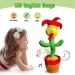 Dancing Cactus Toy - Interactive Plush Singing Cactus Repeats & Dances - USB Rechargeable - Fun Christmas Decor Piece - Buy Online on SooperMarket.com