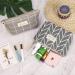 Shop Multifunctional Canvas Makeup Bag Set - 2 Portable Cosmetic Bags for Travel Office & School - Black/Gray Checkered - Buy Online on SooperMarket.com