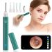Earwax Removal Tool New Wireless Otoscope Ear Wax Removal Kit for Adults Kids & Pets 1080P HD WiFi Ear Endoscope Camera with LED Lights 3.5mm Visual Ear Camera Portable Ear Cleaning Camera Kit Green