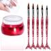 Clear Silicone Jelly Stamper Nail Dotting Pen Transparent Nail Stamper Scraper for French Tip Nails Art Design Manicure Tools (Set C)