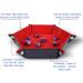 RNK Gaming Folding Hexagon Dice Tray - PU Leather & Red Velvet for DND Games - Buy Online on SooperMarket.com