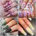 12 Sheets Alphabet Nail Art Stickers - 3D Self-Adhesive Decals - Holographic English Font Manicure Decorations - Buy Online on SooperMarket.com