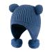 KAKU NANU Toddler Winter Hat Cute Double Pom Pom Earflap Hat Warm Beanie with Fleece Lined More Colors Suitable for Baby Boys and Girls from 6 Months to 4 Years 1-2 Years Blue