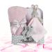 Baby Girl Gift Set - Pink Bunny Security Blanket & Booties in Keepsake Suitcase - Perfect Newborn Gift Basket for Baby Shower - Soft Fleece Blanket - Unique Baby Present - Buy Online on SooperMarket.com