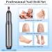 Sarmeley Electric Nail Drill Set - Professional Manicure Pedicure Kit for Acrylic Gel Nails | Portable Electric Nail File with Sanding Bands - Grey - Buy Online on SooperMarket.com