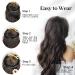 KooKaStyle Invisible Wire Hair Extensions - Long Wavy Secret Hairpiece | Adjustable Size, 4 Secure Clips, 24 Inch, Black - Buy Online on SooperMarket.com